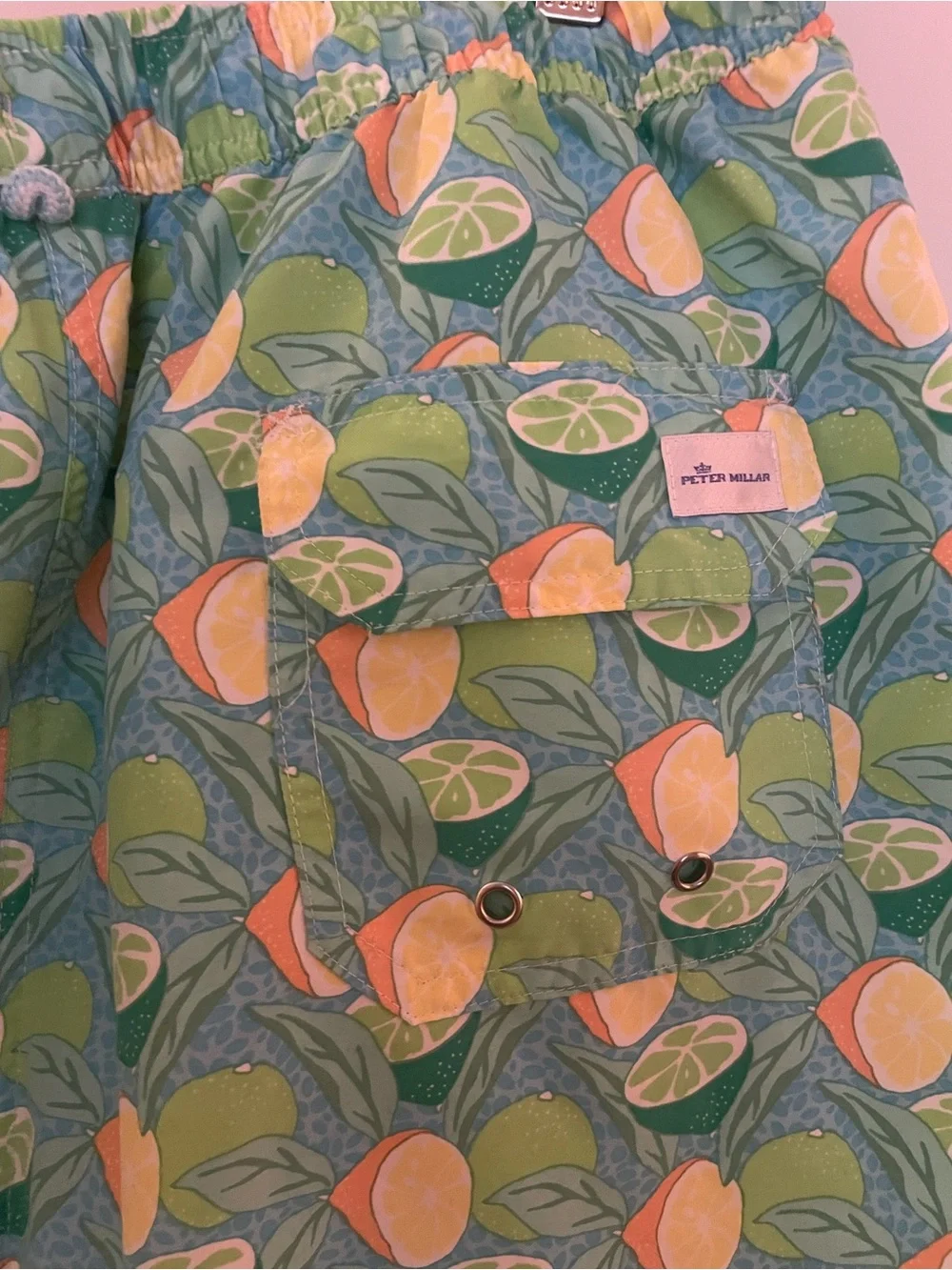 Peter Millar Tropical Citrus Print Swim Shorts -